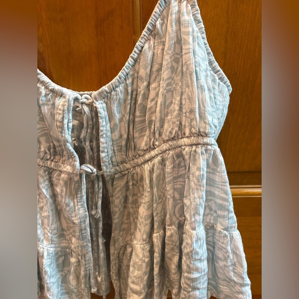 American Eagle Women’s Tie Front Cami Peplum Tank Size XL - Picture 6 of 11